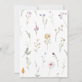 Baby in Bloom Whimsical Floral Arch Baby shower Kaart (Achterkant)