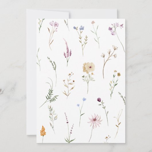 Baby in Bloom Whimsical Floral Arch Baby shower Kaart (Achterkant)