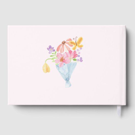 Baby in Bloom Whimsical Stripes Baby shower Gastenboek (Achterkant)