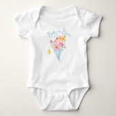 Baby in Bloom Whimsical Waterverf Boeket Romper (Voorkant)
