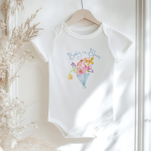 Baby in Bloom Whimsical Waterverf Boeket Romper