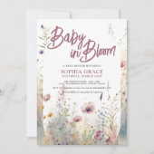 Baby in Bloom Whimsical Wildflower Baby shower Kaart (Voorkant)