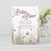 Baby in Bloom Whimsical Wildflower Baby shower Kaart (Staand voorkant)