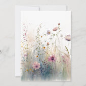 Baby in Bloom Whimsical Wildflower Baby shower Kaart (Achterkant)