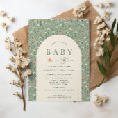 Baby in Bloom Whimsical Wildflower Baby Shower Kaart