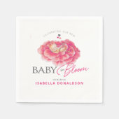 Baby in Bloom whimsy hand waterverf baby shower Servet (Voorkant)
