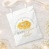 Baby in Bloom whimsy waterverf geel baby shower Bedankzakje (Geknipt)