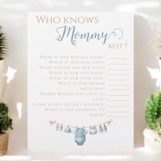 Baby in Bloom Wie kent mama het beste Baby shower Flyer