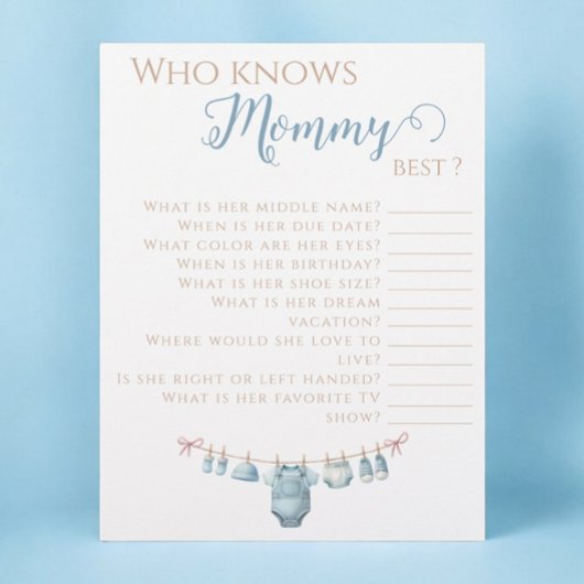 Baby in Bloom Wie kent mama het beste Baby shower Flyer