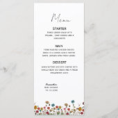 Baby in bloom wild flower baby shower menu (Voorkant)