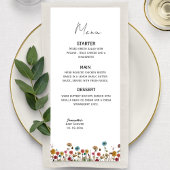 Baby in bloom wild flower baby shower menu