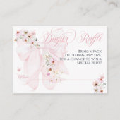 Baby in Bloom Wild Flower Bow Spring Baby shower Informatiekaartje (Voorkant)