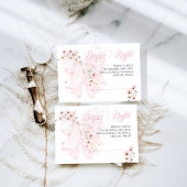 Baby in Bloom Wild Flower Bow Spring Baby shower Informatiekaartje