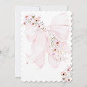 Baby in Bloom Wild Flower Bow Spring Baby shower Kaart (Achterkant)