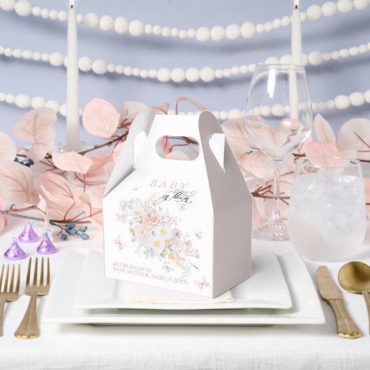 Baby in Bloom Wild Flower Butterfly Baby shower Bedankdoosjes (Huwelijk)
