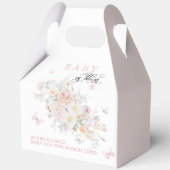Baby in Bloom Wild Flower Butterfly Baby shower Bedankdoosjes (Achterkant)