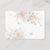 Baby in Bloom Wild Flower Butterfly Baby shower Informatiekaartje (Achterkant)