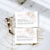 Baby in Bloom Wild Flower Butterfly Baby shower Informatiekaartje