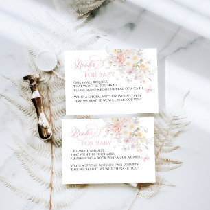 Baby in Bloom Wild Flower Butterfly Baby shower Informatiekaartje