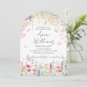 Baby in Bloom Wild Flower Butterfly Baby shower Kaart (Staand voorkant)