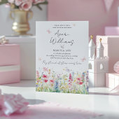 Baby in Bloom Wild Flower Butterfly Baby shower Kaart