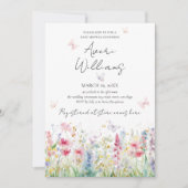 Baby in Bloom Wild Flower Butterfly Baby shower Kaart (Voorkant)