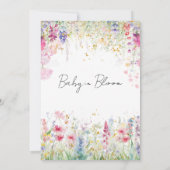 Baby in Bloom Wild Flower Butterfly Baby shower Kaart (Achterkant)