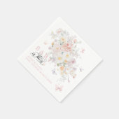 Baby in Bloom Wild Flower Butterfly Baby shower Servet (Hoek)
