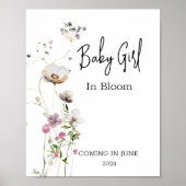 Baby in Bloom Wild Flower Feest Meisje Poster (Voorkant)