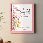 Baby in Bloom Wild Flower Shower Poster