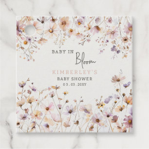 Baby in Bloom Wildbloemen Baby Meisje Baby shower Bedankjes Labels