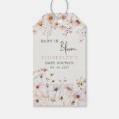 Baby in Bloom Wildbloemen Baby Meisje Baby shower Cadeaulabel (Voorkant)