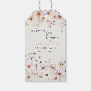 Baby in Bloom Wildbloemen Baby Meisje Baby shower Cadeaulabel