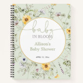 Baby in bloom Wildbloemen baby shower Notitieboek (Voorkant)