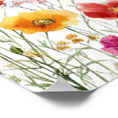 Baby in Bloom Wildbloemen Baby shower Welkomstteke Poster (Hoek)