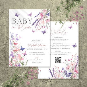 Baby In Bloom Wilde Bloem Baby Shower All In One Kaart