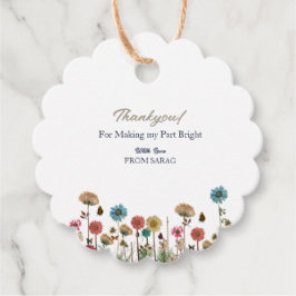 Baby in bloom wilde bloem baby shower dank u bedankjes labels