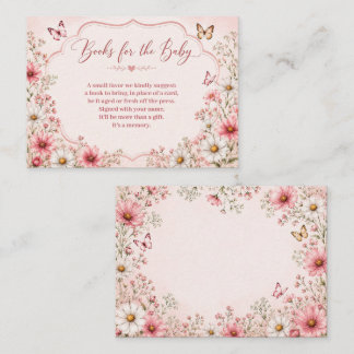 Baby in Bloom Wilde Bloem Baby Shower Informatiekaartje