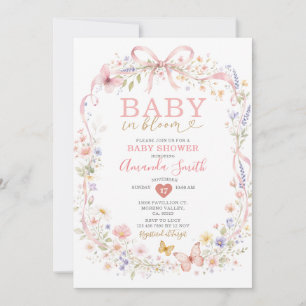 Baby in Bloom Wilde Bloem Baby Shower Kaart