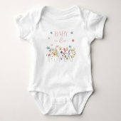 Baby in Bloom Wilde Bloem Baby Shower Romper (Voorkant)