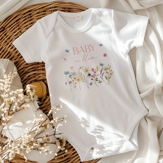 Baby in Bloom Wilde Bloem Baby Shower Romper