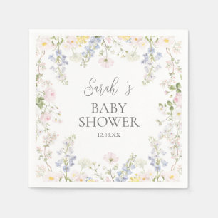 Baby in Bloom Wilde Bloem Baby Shower Servetten
