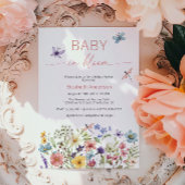Baby in Bloom Wilde Bloem Baby Shower Uitnodiging