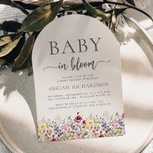 Baby in Bloom Wilde Bloem Beige Boog Baby Shower
