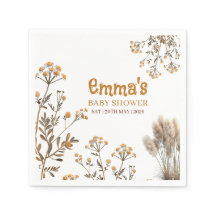 Baby in Bloom Wilde Bloem Boho Pampas Baby Shower