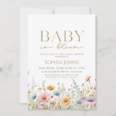 Baby In Bloom wilde bloem geslacht neutra Baby sho Kaart (Voorkant)