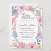 Baby in Bloom Wilde Bloem Waterverf Baby Shower Kaart (Voorkant)