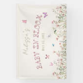 Baby in Bloom Wilde Bloemen Achtergrond Spandoek (Verticaal)