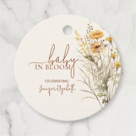 Baby in Bloom Wilde Bloemen Baby Shower Bedankjes Labels