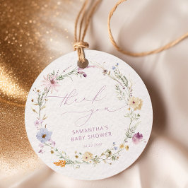 Baby in Bloom Wilde Bloemen Baby Shower Dankjewel Bedankjes Labels